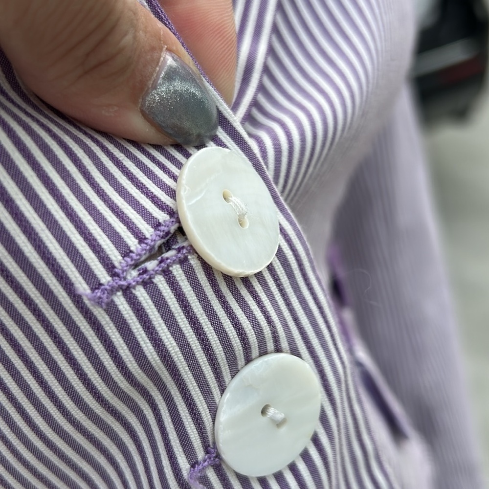 Business suit in striped lilac (2pc) - Picture 3 of 4